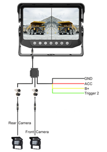 Sistema de Cámara Impermeable para Camiones <span class=keywords><strong>Viracle</strong></span> VM-708, Kit de Monitor para Automóvil, Visión Nocturna Sony, Vista de 360 Grados, Cámara Frontal AHD de 7.0 Pulgadas y 1080P - Product Image 5