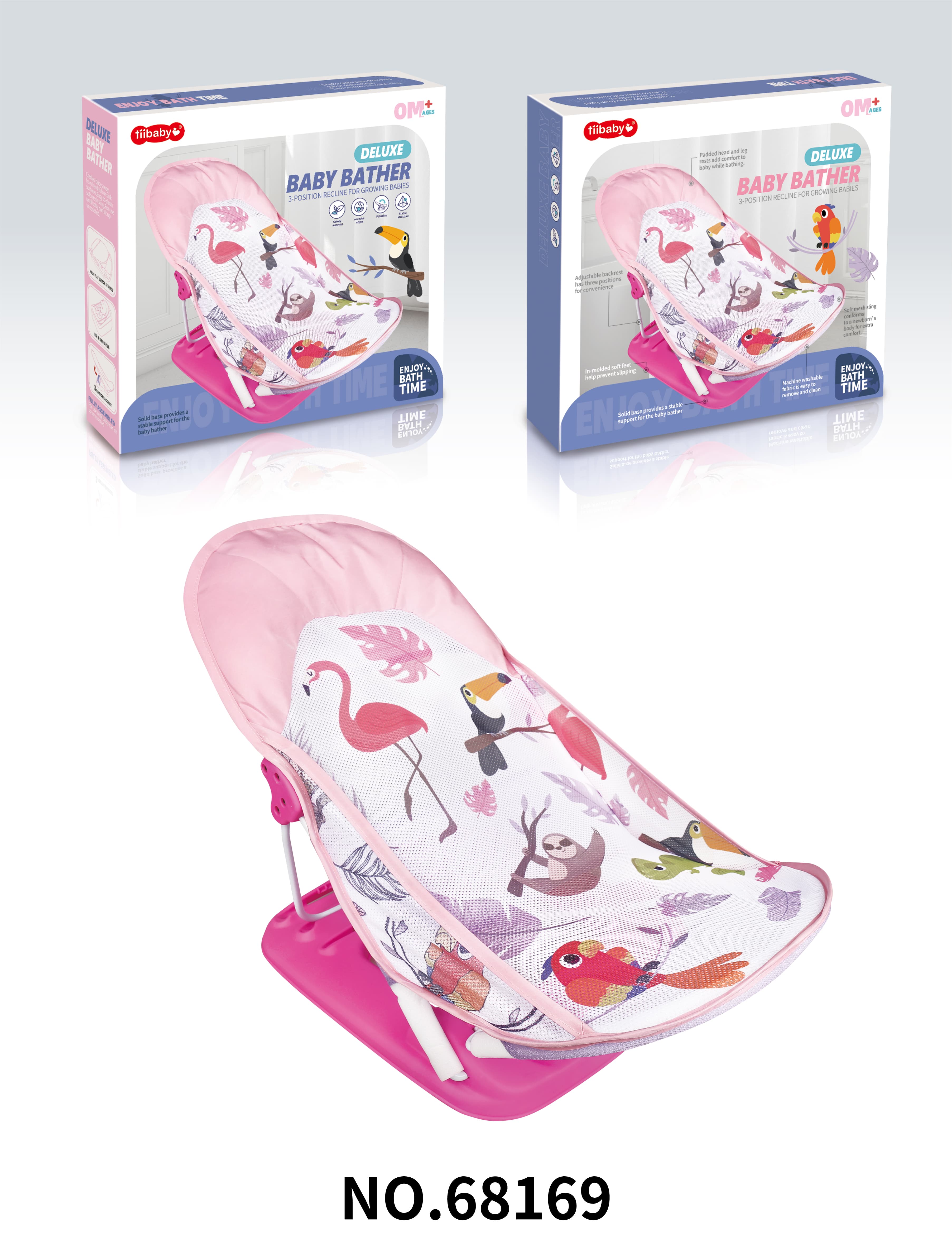 68169 Chaise de bain bébé avec oreiller