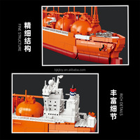 Juego de Bloques de Construcción Tipo Barco Moss, 1342 Piezas, Modelo de Buque Tanque, Ladrillos para Armar, Juguete de Barco para Colección o Regalo