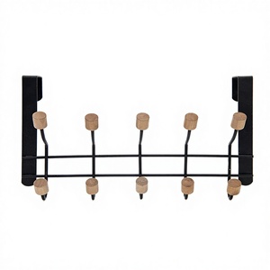 Heavy Duty Eco-Friendly Modern <b>Wall</b> Storage Steel Hangers Over the Door Hook Metal Hanger 5 Hooks Door Mount Coat Hooks - Product Image 3