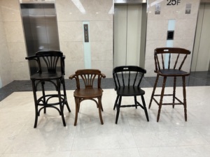 Taburete de Bar Vintage <span class=keywords><strong>Thonet</strong></span> con Reposabrazos de Madera Curvada, Silla <span class=keywords><strong>Alta</strong></span> de Madera de Haya Maciza para Cafetería, Bistro, Restaurante, Bar, Cocina - Product Image 6