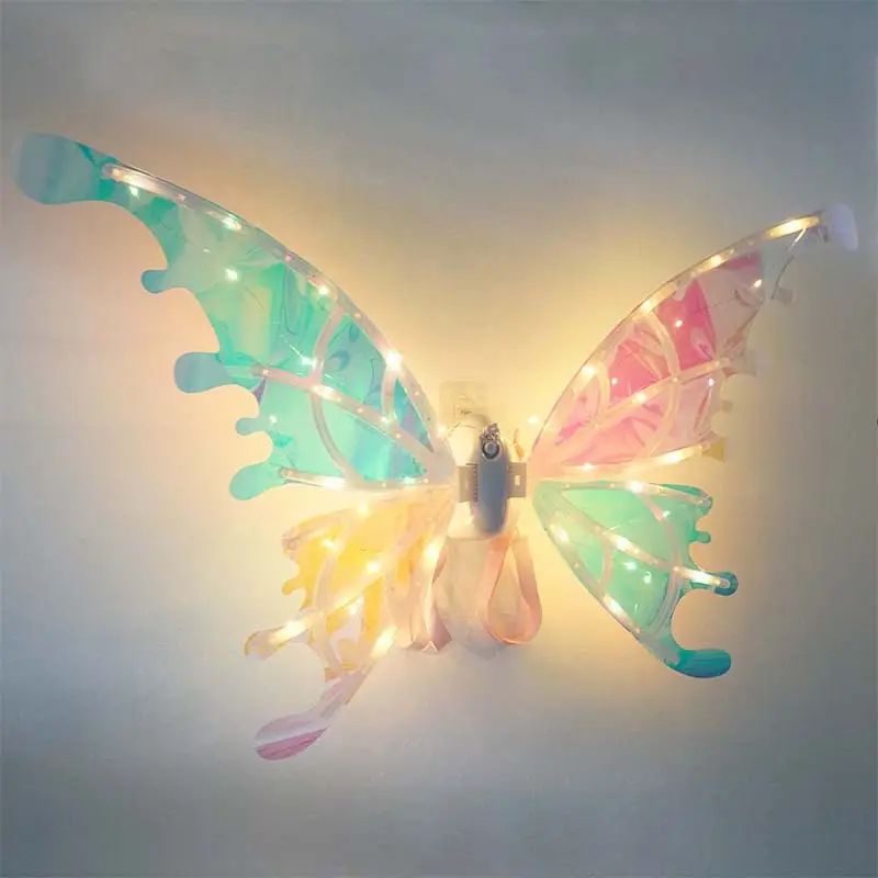 Nuevo creativo Ángel elfo niños alas de mariposa eléctricas pequeñas alas de mariposa de hadas