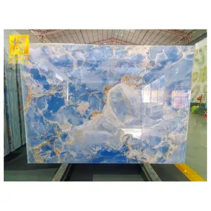 Natural Translucent Pakistani Blue Onyx Marble Tiles and Marbles Stone