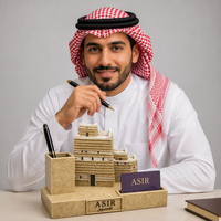 Organisateur de bureau en résine Eid Mubarak, support de stylo personnalisé ASIR, cadeau souvenir pour festival musulman, décoration Ramadan