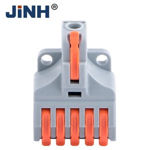 Bloques <span class=keywords><strong>de</strong></span> Terminales <span class=keywords><strong>de</strong></span> Conexión <span class=keywords><strong>de</strong></span> Cinco <span class=keywords><strong>Puertos</strong></span> <span class=keywords><strong>de</strong></span> Alta Calidad, Conector <span class=keywords><strong>de</strong></span> Palanca Tipo T para Cableado Eléctrico Profesional - Product Image 2