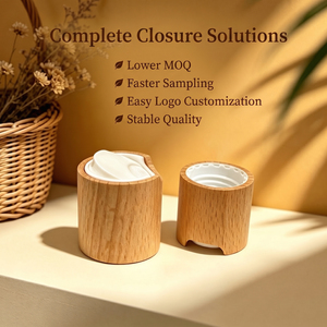 Tapa de Disco de Madera Personalizada con Logotipo WeWood de Vietnam, Funda de Madera de Haya Natural, Tapa a Presión para Dispensador de Líquidos, Envase Cosmético - Product Image 2