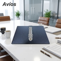 Organizador de Documentos de Negocios con Diseño Personalizado, Carpeta de Calendario de Escritorio de PVC Premium, Calendario de Escritorio con Anillas