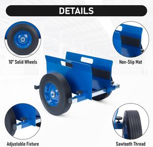 Heavy Duty 1100LBS Panel <span class=keywords><strong>Dolly</strong></span> 10 \ "Ruedas sólidas Drywall Mover Puerta ajustable <span class=keywords><strong>Dolly</strong></span> Cart Manejo de materiales Todo terreno - Product Image 4
