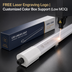 IP65 2FT Surface Mounted LED Tri-proof Ceiling Batten 16W Linear <b>Light</b> 130lm/W with 3-Year Warranty for Warehouses - Product Image 3