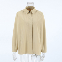 Chemises boutonnées pour femmes Enyami, manches longues retroussables, légères, respirantes, unies, décontractées, chemisiers, hauts, vestes