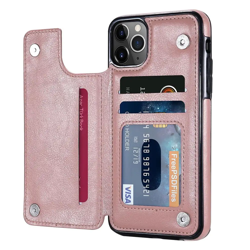 1 Sample OK RAXFLY Universal Credit Card Wallet PU Material Leather Flip Phone Case Cover For iPhone For Apple