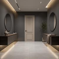 Porte intérieure en polymère finition grain de bois esthétique, couleur personnalisée, panneau plat moderne, porte en bois CPL