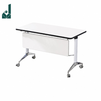 Table de formation pliable modulaire avec roulettes, bureau de conférence mobile à plateau rabattable en aluminium pour l'école et le bureau