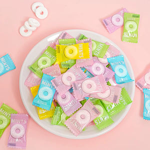 Venta al por mayor de forma redonda sin azúcar, tableta de <span class=keywords><strong>menta</strong></span>, caramelo de prensa <span class=keywords><strong>con</strong></span> sabor a fruta de <span class=keywords><strong>menta</strong></span> - Product Image 5