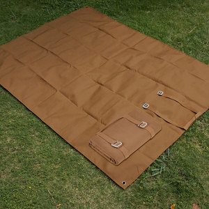 Thickened <b>Waterproof</b> Oxford Cloth Ground <b>Mat</b> Rectangle Khaki And Caramel Outdoor Camping Picnic <b>Mat</b> All Seasons - Product Image 2