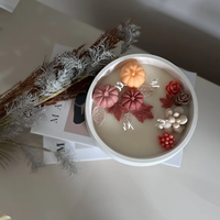 Lilin Labu Halloween Alami Terlaris Tidak Beracun - Dekorasi Rumah Hadiah Dekoratif Pesta Bunga Kering - Lilin Aroma Kedelai