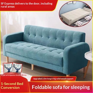 Sofá Cama Plegable Funcional <span class=keywords><strong>de</strong></span> Franela para Apartamentos Pequeños, Dormitorio, Sala <span class=keywords><strong>de</strong></span> Estar y Oficina, para Uso Individual/Doble - Product Image 4