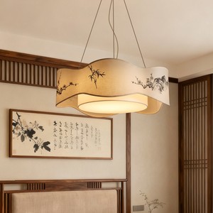 Chinese <b>Style</b> Pendant Light 50cm 60cm 80cm 100cm 120cm Oval E27 Single <b>Head</b> Chandelier For Living Room Home Lighting - Product Image 4