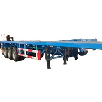 Remorque à plateau de bonne qualité, 60/80 tonnes, 3/4 essieux, modèle d'occasion avec suspension pneumatique et levage