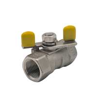 Vanne à boisseau sphérique monobloc en acier inoxydable, manuelle, OEM, 2 voies, filetage BSPT, poignée papillon, en acier inoxydable SS304/SS316, pour conduites chimiques - Meilleure vente