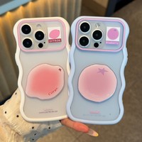 DIY printbare hoes voor iPhone 18 17 Pro Max, trendy fruit achterkant sticker, aanpasbaar, schokbestendig beschermhoesje