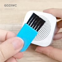 Brosses de nettoyage miniatures à poignée antidérapante bleue, 50 mm de long, poils PBT, brosses pratiques pour téléphone, brosses pour couvercles, articles à 1 dollar