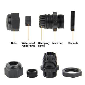 Glándula <span class=keywords><strong>de</strong></span> alambre <span class=keywords><strong>de</strong></span> plástico, accesorio PG7/9/11 PG7/9/11 M8/10/12/16 1/2 pulgadas, impermeable IP68, tipo PG, tamaño <span class=keywords><strong>de</strong></span> la glándula - Product Image 3
