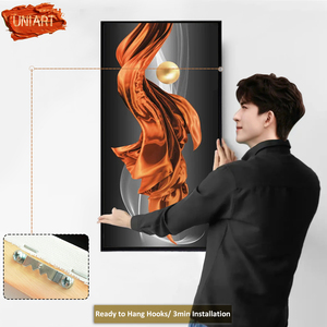 Arte de Pared Vertical de Cristal Geométrico para Pasillo de Entrada de Fábrica, Decoración de Interiores Art <span class=keywords><strong>Deco</strong></span>, Impresión Nórdica Brillante para Colgar en Hoteles - Product Image 4