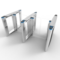 Porte de barrière logo personnalisé chine fournisseur servo moteur accès lisse rfid contrôle porte de vitesse