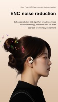 Kinlan Portable Translator TWS conception de clip d'oreille Écouteurs bleus Écouteurs sans fil étanches