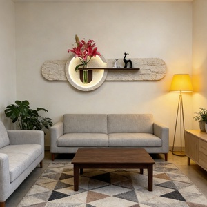 Pintura Moderna con Textura de Arenisca 3D, Decoración para la Entrada del Hogar, Nuevo Paisaje Abstracto, Arte de Pared LED para Sala de Estar, Personalizable - Product Image 1