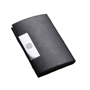 <b>Personalized</b> Leather Business Card Holder Set with Pen & <b>Keychain</b> - Corporate Gifts - Product Image 3