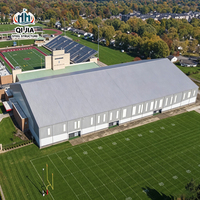 Complexe sportif intérieur à grande portée en structure métallique, installation sportive préfabriquée en métal, bâtiment pour campus scolaire et stade