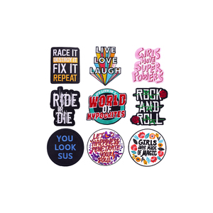 Parches bordados con palabras divertidas, parches de hierro con letras Retro, apliques, ropa, camisa, chaquetas, mochila, insignia de costura, accesorio DIY - Product Image 4