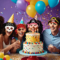Nouvel Arrivage – Lot de 12 Masques Lunettes en Papier Thème Pirate pour Fêtes, Halloween, Anniversaires, Noël, Nouvel An, Ramadan – Décorations et Accessoires Photo