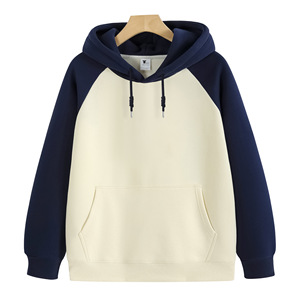 Stampa a sbuffo personalizzata logo design 400g inverno cotone puro due colori unisex tasche felpe con cappuccio da uomo - Product Image 3