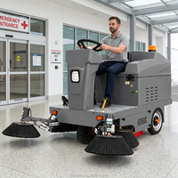 Balayeuse autoportée Saivo neuve avec bac à poussière de 80L/100L, réservoir d'eau, bac à ordures, autopropulsée, alimentée par batterie 48V 12000/h