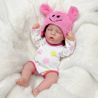 Boneka Bayi Reborn 12 Inci, Vinyl Silikon Lembut, Dilukis Tangan dengan Warna Kulit 3D, Boneka Simulasi Bayi Baru Lahir untuk Koleksi