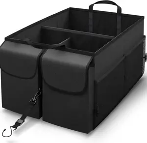 China Customized 1680D Large Capacity Large Size Foldable Drive Auto Car Trunk Organizer Storage for Car in The Trunk