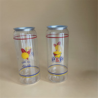 Bocaux en plastique personnalisés de 16 oz pour boissons gazeuses, aliments, animaux de compagnie, bouteilles jetables