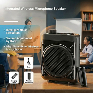 Amplificateur sans fil <span class=keywords><strong>K100</strong></span> avec microphone, haut-parleur, système de sonorisation portable pour l'enseignement en classe, les discours à l'église, lecture de musique sur carte TF - Product Image 6