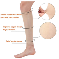 Manchons de compression graduée pour mollets, respirants, en tricot de spandex/nylon, soutien sans pied, chaussettes de compression pour varices et tibia