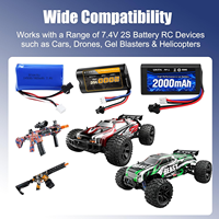 Câble de chargeur USB pour batterie Lipo 7,4 V 2S compatible avec voiture RC SCX24 Gel Blaster, prise XH-3P, cordon de charge intelligent avec LED