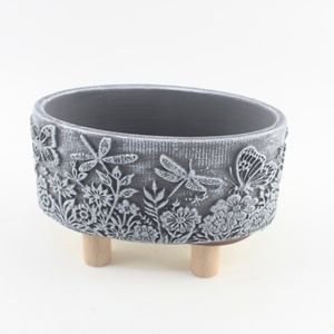 Fabbrica personalizzare fioriera di <span class=keywords><strong>cemento</strong></span> forma rotonda in calcestruzzo giardino vasi di piante decoro pavimento esterno Patio <span class=keywords><strong>vaso</strong></span> di fiori - Product Image 2