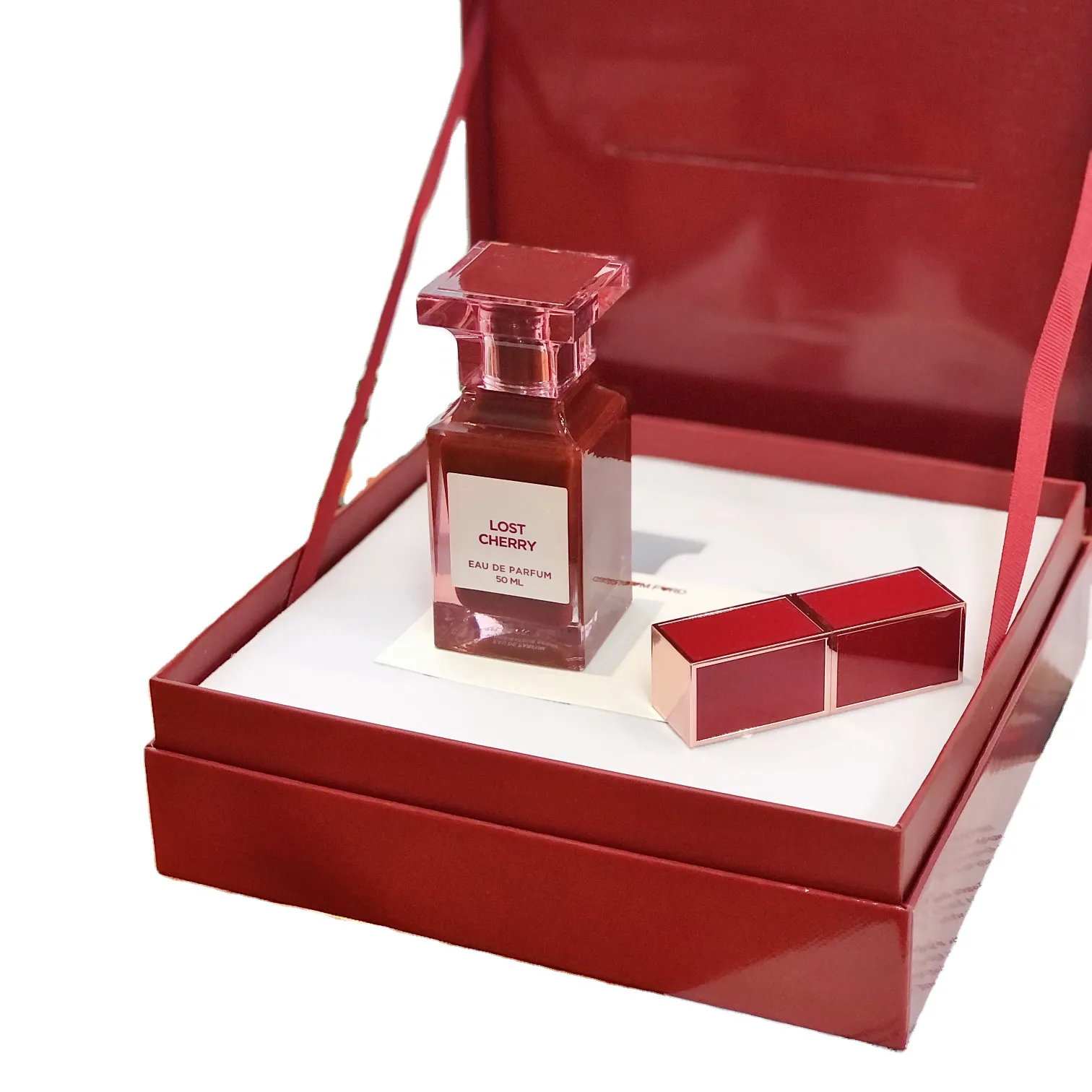 Lulaa — Kit de maquillage de voyage, 2 pièces, blue cerise, rouge à lèvres, parfum, 2 en 1, 50ml
