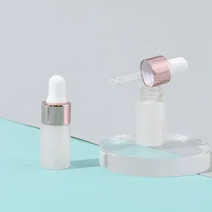 Flacon compte-gouttes d'essence transparent personnalisable Essence emballage cosmétique d'huile essentielle de soin des cheveux