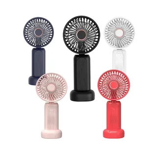 Presente personalizado do logotipo Tamanho Pequeno Usb Fan Stand Table Desktop Mini Led Ventilador De Refrigeração Portátil Recarregável Ventilador De Mão