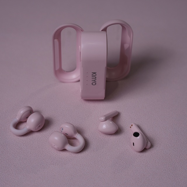 Kinyo I25 2-in-1 OWS for 5.3 Ear-Clip Wireless Stereo Earbuds LED Indicator IPX4 Waterproof Touch Control Type-C Charging