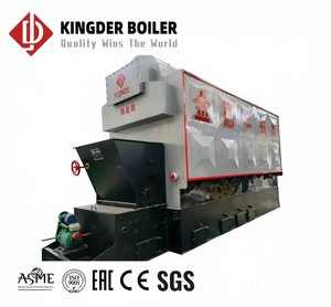 Grande chaudière industrielle à vapeur 1,25 MPa DZW à grille à mouvement alternatif pour granulés de biomasse, 4 tonnes/h, faible accumulation de cendres, en acier inoxydable - Product Image 1