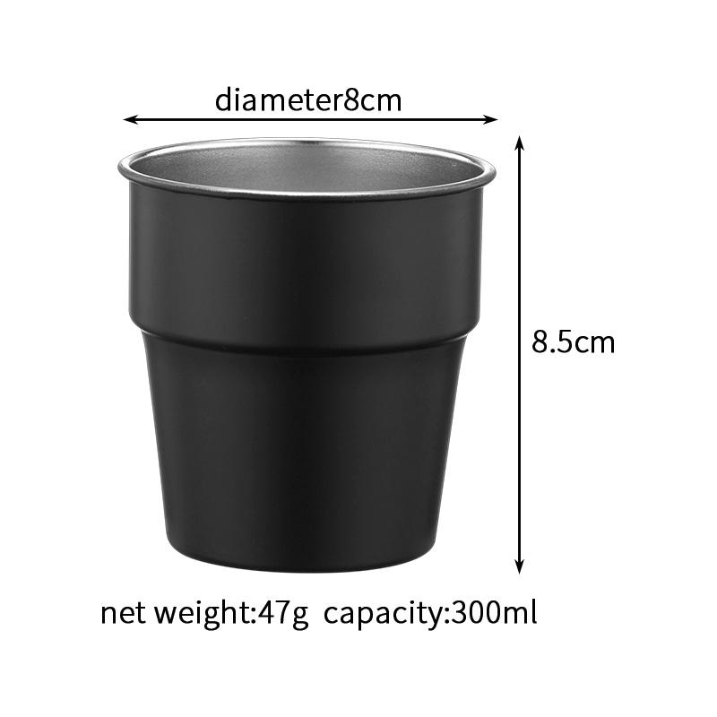 304 Stainless Steel Camping Cup (black)
